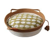 Lit pour animaux de compagnie | Tissu résistant aux rayures | Lavable pour chats d'intérieur | Coussin amovible en coton lavable, tissu doux pour dormir en plein air, près du lit, bureau