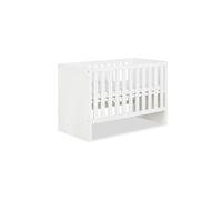 Lit pour bébé Amelia White 120 x 60cm Transformable en lit - Blanc