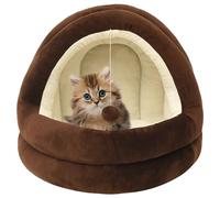 Lit pour Chat 50x50x45 cm Gris et Crème Panier Corbeille Couchage vidaXL