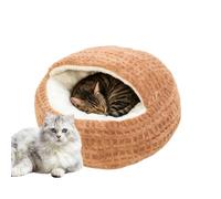 Lit Pour Chat À Capuche Confortable Anti-Dérapant Petit Réchauffant Lit | Nid Apaisant Pour Animal De Compagnie Grotte Pour Chat À Capuche pour Maison, Appartement, Chambre, Salon et Ba