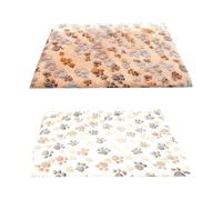 Lit pour chat auto-chauffant - Tapis thermique pour animaux de compagnie, couverture avec imprimé griffes pour chats, chiens, chiots, chambre intérieure, salon, maison d'hiver, coussin pour T