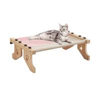 Lit pour chat avec balustrade - Cintre pour fenêtre avec rebord pour chat, hamac pour chats près du lit | Hamac avec cintre pour chats avec hauteur réglable, siège de fenêtre résistant pour chat