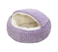 Lit pour chat avec housse | Lit pour petit chien semi-fermé antidérapant | Couvert apaisant pour chats | Résidence étudiante, appartement, chambre, salon, balcon