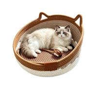 Lit pour Chat avec Un Griffoir avec Balle Jouet Mignon Nid Tissé Respirant