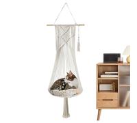 Lit pour chat Bohemia, hamac en pour chats | Hamac Bohême en pour animaux de compagnie - Lit en corde de coton tissé à la main pour animaux de compagnie, lit balançoire doux pour chaton pour dormir, f
