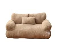 Lit pour Chat Canapé-lit Moelleux et Mignon pour Chiens Lit Coussin Doux et Respirant, Housse Amovible et Lavable pour Chiens de Taille Moyenne et Petite ( Couleur : Brown , Taille : 75*51*28cm )