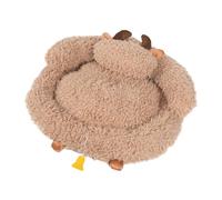 Lit pour chat, chaud et confortable, 70 x 56 x 30 cm, en forme de beignet, nichoir pour animal domestique, extérieur, maison, voyage, chambre, balcon et Noël