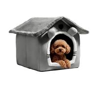 Lit pour chat, chaud, lavable, pour animal domestique, avec coussin amovible, abri doux et confortable, facile à nettoyer, accessoire idéal pour animal de compagnie, parfait pour chiot, lapin, petit