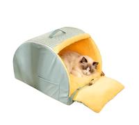 Lit pour Chat,Coupe-vent Partiellement Closé Chaud Maison Tunnel - Nid pour Chat Pour Une Utilisation Intérieure | Pour Intérieur Et Extérieur, Hiver, Dormir En Plein Air Maison Voyage Et Chambre