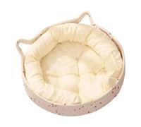 Lit pour Chat Coussin Antidérapant, Tapis de Grattage et Repos | Lit Rond Et Nid Chat Dehors, Griffoir Apaisant Pour Chiots Et Petits Chiens, Décoration Maison
