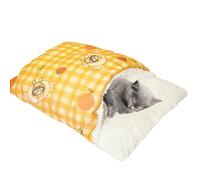 Lit pour chat couvert, lit pour chat en peluche | Lit pour chat en forme de pantoufle lavable - Grotte semi-fermée pour chat avec curseur, grotte chaude de la maison du lit