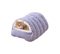 Lit pour chat design maison en forme de grotte - Coussin amovible confortable pour chats, nid de sommeil confortable pour jouer et se reposer, lit pour chat avec rembourrage doux | Idéal pour le salon