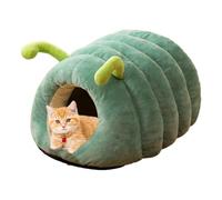 Lit pour chat d'intérieur - Niche d'hiver semi-couverte confortable pour petits chiens et chats - En forme d'animal - Avec tente de couchage douce