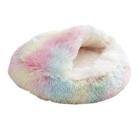 Lit pour chat en coquillage créatif pour chiots, lit pour chat avec capuche, lit pour chat avec housse pour l'intérieur, chenil à capuche pour chats grand et chaud pour l'hiver