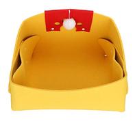 Lit pour Chat en Feutre, Grotte de Couchage Universelle Quatre Saisons pour Chats, Installation Facile à Rebond Rapide, nid de Chat Chaud et Confortable avec Boucle à Pression,