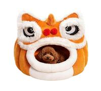 Lit pour chat en forme de grotte | Tunnel doux et confortable en forme de lion, lit pour l'intérieur, pour l'extérieur, l'hiver, le sommeil à l'extérieur, la maison, les voyages, la chambre et le