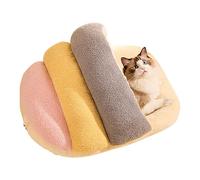 Lit pour chat en forme de pantoufle - Doux et confortable - En peluche - Créatif - Chaud - Maison semi-fermée - Pour l'intérieur - Pour chiens et chats de grande taille