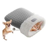 Lit Pour Chat En Forme De Tanière,Sac À Câlins D'Hiver En Peluche Pour Animal De Compagnie - Sac Pour Chat En Peluche Douce - Pour Automne Noël Halloween Camping Jeu Intérieur Maison Voyage Voiture Ca