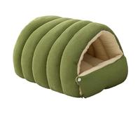 Lit pour chat fermé apaisant avec housse en velours lavable Fond antidérapant Maison pour chat doublée en peluche pour l'intérieur Espace réducteur de stress Lit fermé pour chat