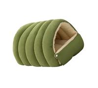 Lit pour chat fermé apaisant avec housse en velours lavable Fond antidérapant Maison pour chat doublée en peluche pour l'intérieur Espace réducteur de stress Lit fermé pour chat