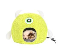 Lit pour chat fermé : maison pour animaux de compagnie avec isolation avec chauffage USB et options de minuterie | Retrait pour dormir, design de refuge compact pour chats, chatons qui pèsent les