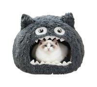 Lit pour chat fermé - Maison pour chat et petit chien - Niche douillette en peluche avec tapis - Chaud et doux pour l'hiver - Différentes tailles - Pour l'intérieur et l'extérieur