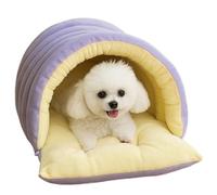 Lit pour Chat Grotte Doux et Chaud pour Chien Amovible et Lavable pour Chats d'intérieur de Moins de 7, 5 kg Chiens Moins 5 kg, MCat Cave