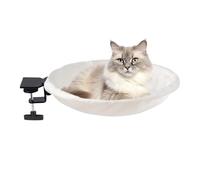 Lit pour chat - Hamac antidérapant pour chaton supporte jusqu'à 22,7 kg, lit de bureau pour chat pour lieu de travail, chambre à coucher, bibliothèque, intérieur, salon, balcon