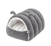Lit pour chat, lavable, amovible, semi-fermé, en forme de chenille | Niche pour chien, lit pour intérieur et extérieur, hiver, voyage, voiture, camping, chaise de bureau, canapé, chambre, maison