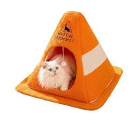 Lit pour Chat - Maison Chaude avec Coussin Lavable, Tente pour Chat avec Panneau d'avertissement - pour l'hiver et l'intérieur, Petit Chien, Lapin, Animal calmant Le Sommeil