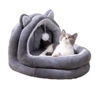 Lit pour chat Maison | Nid semi-fermé avec jouet à balle | Lit de chaton Maison pour chien creuse | Pour chaton chiot lapin intérieur chambre salon balcon appartement chambre étudiante hiver
