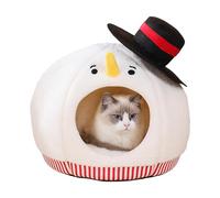 Lit pour chat - meuble fermé pour animal domestique avec tapis lavable pour plus de confort | Lit d'hiver doux et chaud pour chat pour une utilisation en intérieur, voyage, voiture, camping-car