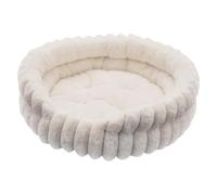 Lit pour chat mignon, lit pour chat d'intérieur, lit rond chaud en forme de donut, peluche douce, lavable en machine, pour chaton, chiot apaisant, animal endormi, voyage d'hiver, 50 x 50 x 15 cm