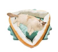 Lit pour chat mignon, lit unique pour chat - Lit pour chat de dessin animé dinosaure - Lit amusant pour chaton - Lit apaisant pour animaux de compagnie - Tapis de cage pour animaux de compagnie
