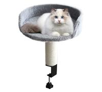 Lit pour chat monté sur bureau amovible | Pince de bureau Lit pour chat - Nid doux Fixation pour animaux de compagnie Convient pour l'intérieur comme le salon, la chambre à coucher, la maison et