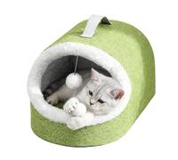 Lit pour chat - Nid de couchage avec tapis chaud épais - Niche pour animaux de compagnie pour chats d'appartement, chiots, animaux, petits chiens, voyages en plein air, hiver