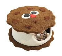 Lit pour chat Nid douillet lavable | Lit caverne Cookie pour chien Pour jouer se cacher et à l'intérieur cachette chaude amovible lavable chiot chat petit animal