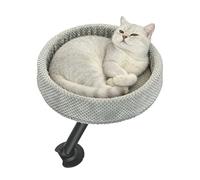 Lit pour chat pour bureau - Bois + coton + fer + pp 15,7 * 13,4 pouces | Nid de couchage mobile confortable, lits de Buřeau ronds doux, pince de Buŕeau Ɓeds | Perfect Office Work Deskcat Lits Ca