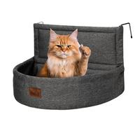 Lit pour chat pour chauffage - Lit de radiateur pour chat - Lit chauffant pour chat en peluche douce - Hamac pour chat à suspendre - Convient à tous les radiateurs - Stable et confortable - Noir