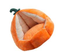 Lit pour chat sur le thème des citrouilles - Rembourrage en coton doux - Entretien facile - Lavable - Convient pour les maisons, les environnements intérieurs et extérieurs - Lit de voyage