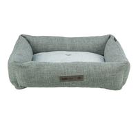 Trixie Lit douillet Viviana – Housse velours, Coussin intégré, Antidérapant – 60×50 cm Bleu/Gris