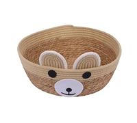 Lit pour Chaton en Corde de Rotin Respirant, Modèle Ours Mignon - Nid de Couchage pour Chat Spacieux et Non Contraignant, Tissage en Rotin fabriqué à la Main, Fournitures Confortables pour