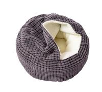 Lit Pour Chaton Grotte Ronde Et Chaude Avec Capuche | Lit De Sommeil Chaud Pour Animaux Pour Chien Chat Lapin Animaux De Petite Taille Intérieur Noël Chambre Salon Balcon