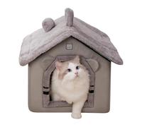 Lit Pour Chats Caverne Nid Tente Matelas Épais Chaud Fournitures | Caverne Pour Chats D'Intérieur Pour Un Effet Apaisant Sur L Animal Durant Les Voyages D Exterieur En Hiver