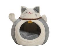 Lit pour chats chauds - animal de compagnie à dôme semi-fermé pour confort par temps froid, nid de chat à isolation douce avec intérieur confortable, gousse de couchage intérieure pour un usage hivern