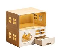 Lit pour Chats d'intérieur Nid Interactif Fermé pour Animaux de Compagnie | Lit nid dodo pour chat Pour chatons de petite, moyenne et grande taille, , repos, escalade, dans la chambre et sur le