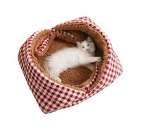 Lit pour chats | Nid de grotte pliable épais et chaud | Lit pour chat - Fournitures pour apaiser les voyages en plein air l'hiver