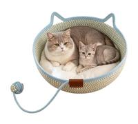 Lit pour Chats Panier en corde coton tressé à la main avec queue de jouet