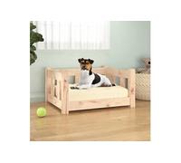 Lit pour chien 55,5x45,5x28 cm bois de pin solide