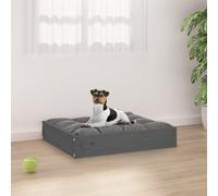 Lit pour Chien 61,5x49x9 cm Bois de Pin Solide Coussin Multicolore vidaXL